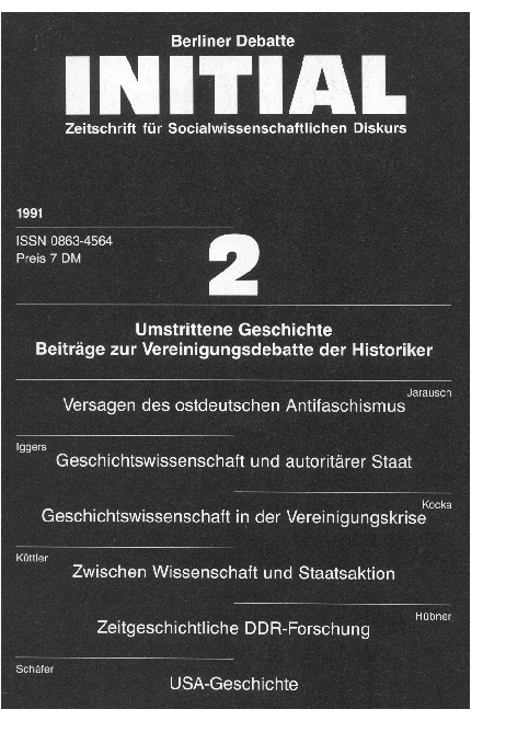 Coverbild von Umstrittene Geschichte. Beiträge zur Vereinigungsdebatte der Historiker