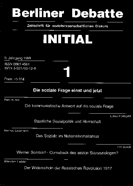 Coverbild von Die soziale Frage einst und jetzt