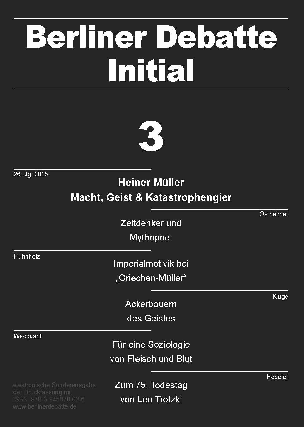 Coverbild von Heiner Müller: Macht, Geist & Katastrophengier