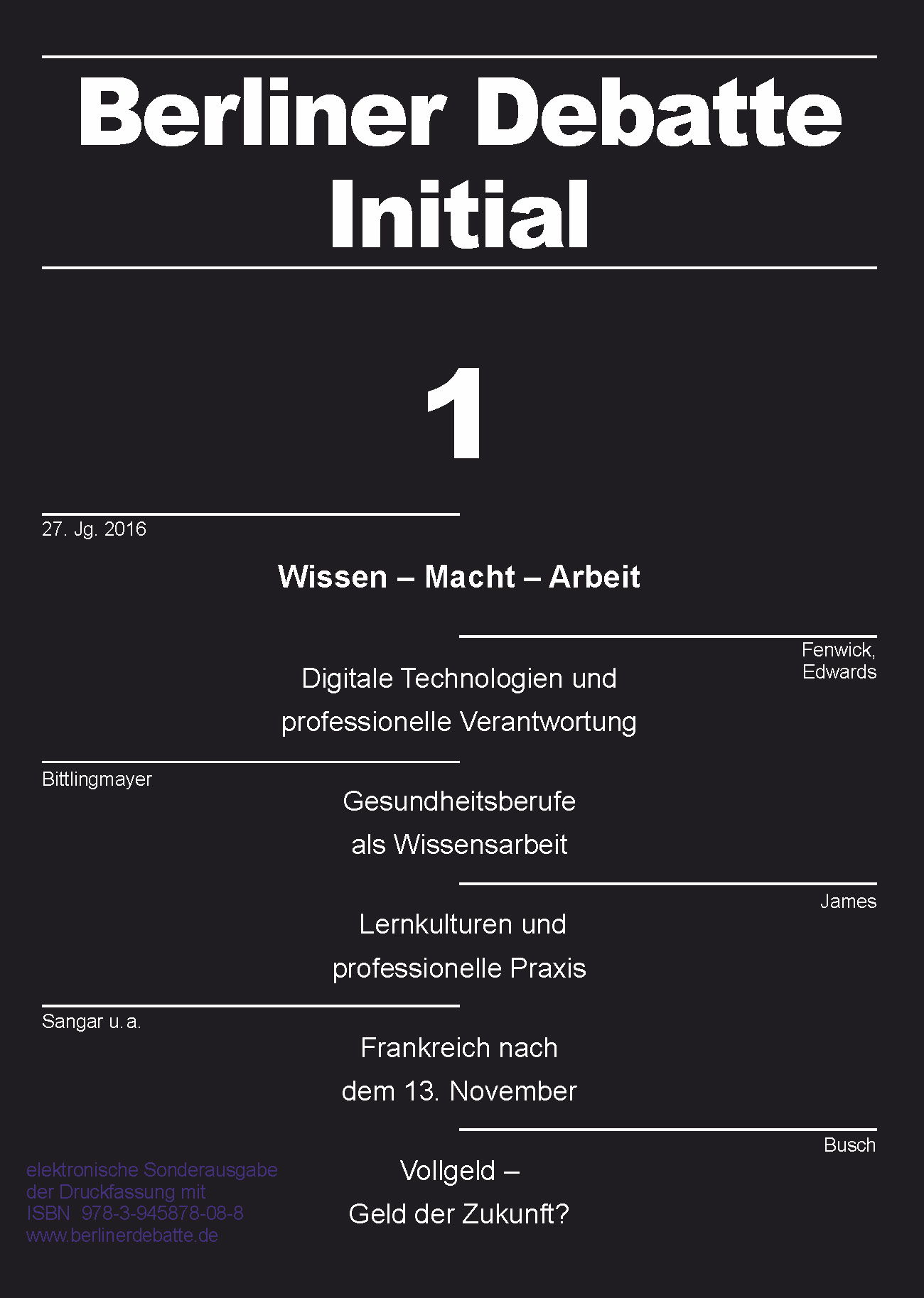 Coverbild von Wissen – Macht – Arbeit