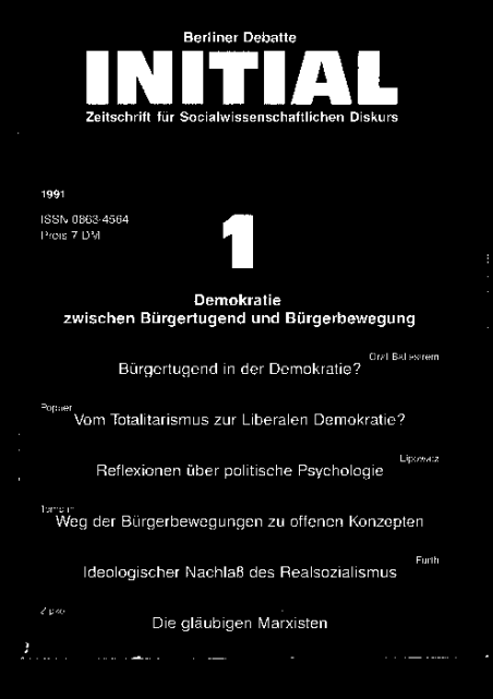 Coverbild von  Demokratie zwischen Bürgertugend und Bürgerbewegung