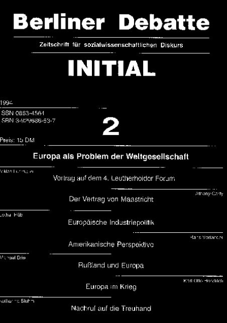 Coverbild von  Europa als Problem der Weltgesellschaft