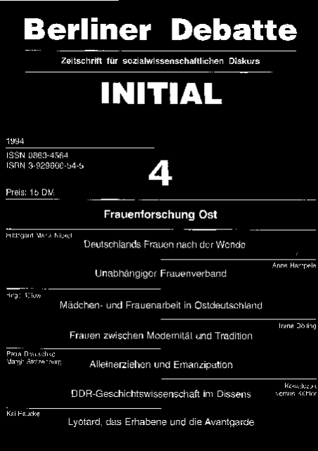 Coverbild von  Frauenforschung Ost