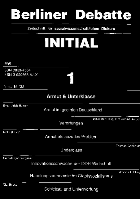 Cover von Armut & Unterklasse