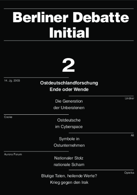 Coverbild von  Ostdeutschlandforschung Wende oder Ende