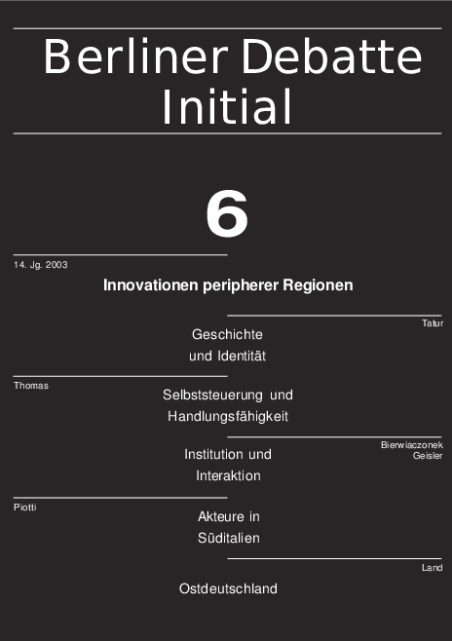 Cover von Innovationen peripherer Regionen