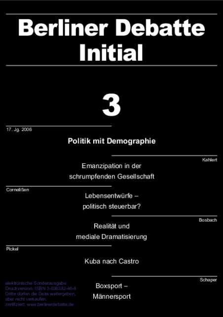 Cover von Politik mit Demographie