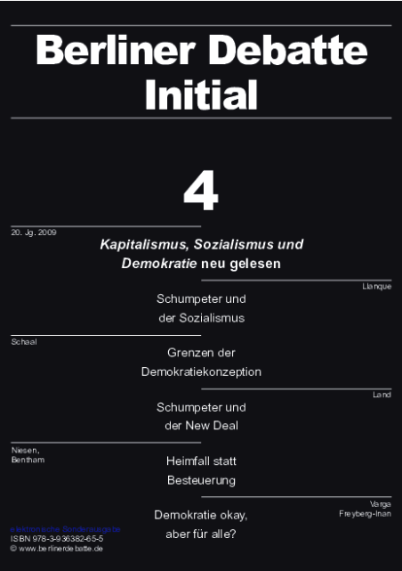 Cover von Kapitalismus, Sozialismus und Demokratie neu lesen