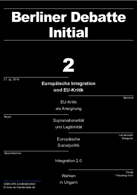 Cover von Europäische Integration und EU-Kritik