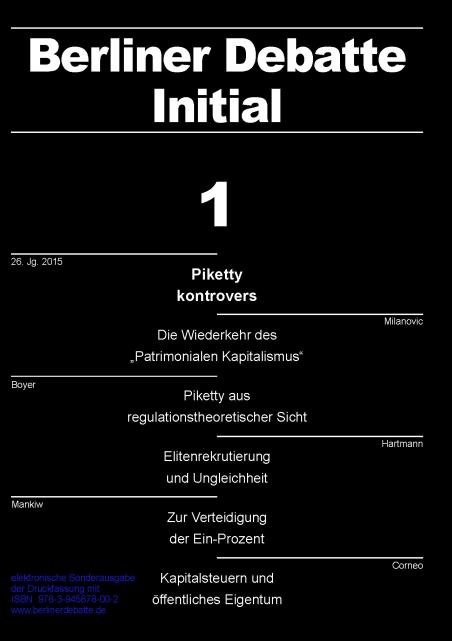 Coverbild von Piketty kontrovers: Reichtumskonzentration und Ungleichheit
