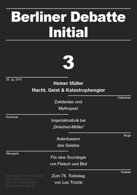 Coverbild von Heiner Müller: Macht, Geist & Katastrophengier