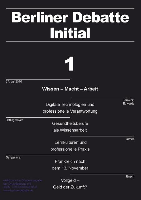 Cover von Wissen – Macht – Arbeit